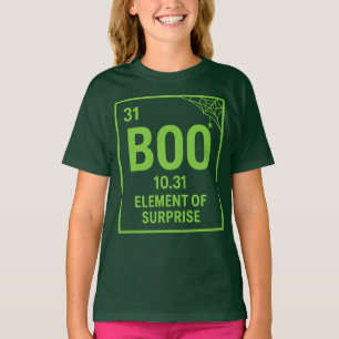 Funny BOO Periodic Table Halloween Pun Shirt