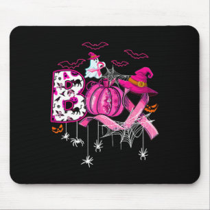 Funny Boo Pumpkin Witch Pink Ribbon Breast Cancer  Mouse Pad