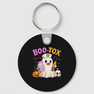 Funny Boo Tox Aesthetic Nurse Ghost Skull Pumpkin  Keychain