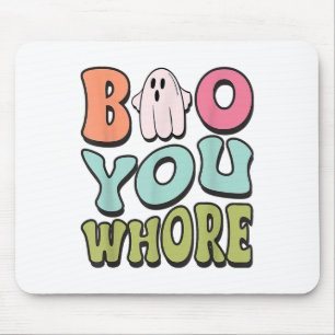 Funny Boo You Funny Groovy Halloween Cute Ghost Mouse Pad
