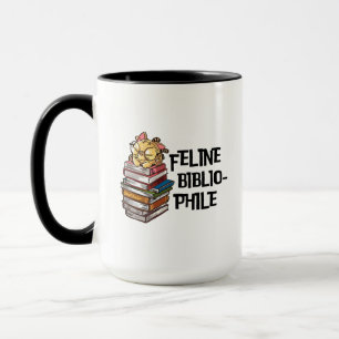 Funny Book Cat Lover Quote Feline Bibliophile Mug