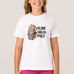 Funny Book Cat Lover Quote Feline Bibliophile T-Shirt