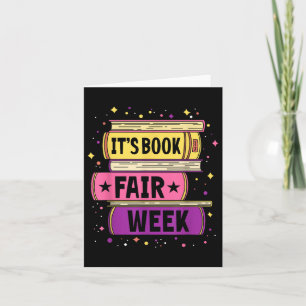Funny Book Fair Bookworm Library Its Book Fair Wee Card