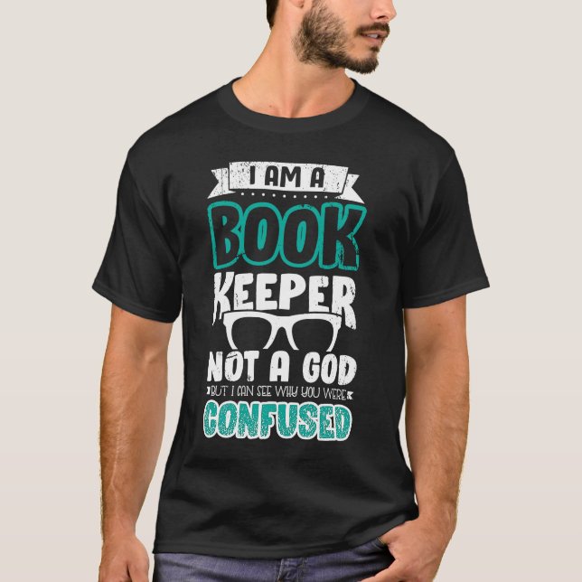 Funny book holder idea for accounting guide T-Shirt (Front)