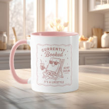Funny Book Lover Cute Reading Booked Coffee
