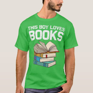 Funny Book Lover Designs For Boys Kids Librarian R T-Shirt