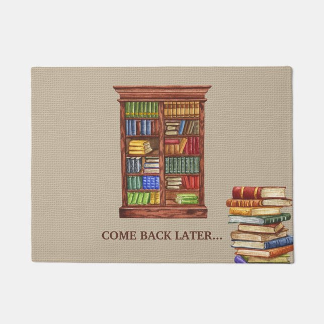 Funny Book Lover Doormat  (Front)