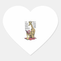Funny Book Lover Giraffe Long Form Tall Tales Read