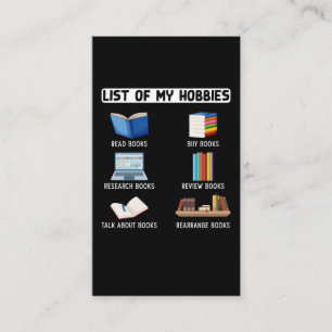 Funny Book Lover Humour Bookworm Reading Business Card
