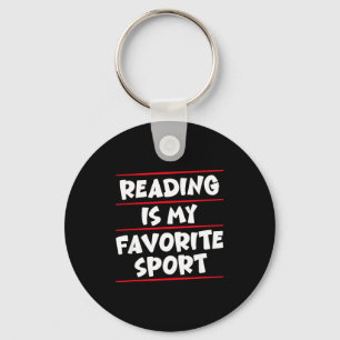 Funny book lover quote read library motivation keychain