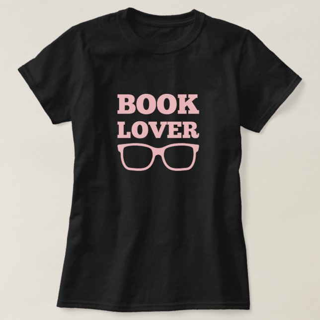 Funny Book Lover Reading Glasses T-Shirt (Design Front)