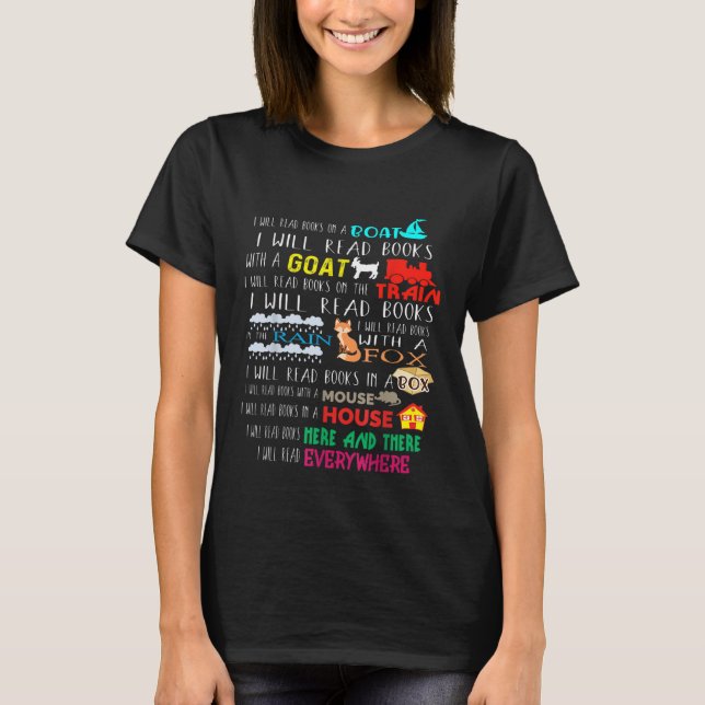 funny book lovers word art T-Shirt (Front)