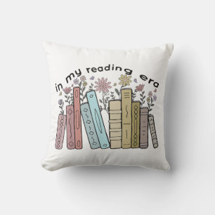 Funny Book Reader Quote In My Reading Era Groovy L Throw Pillow