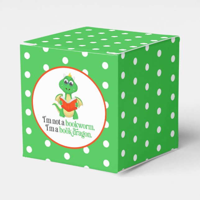 Funny Book Reading - Bookworm Favor Box (Front Side)