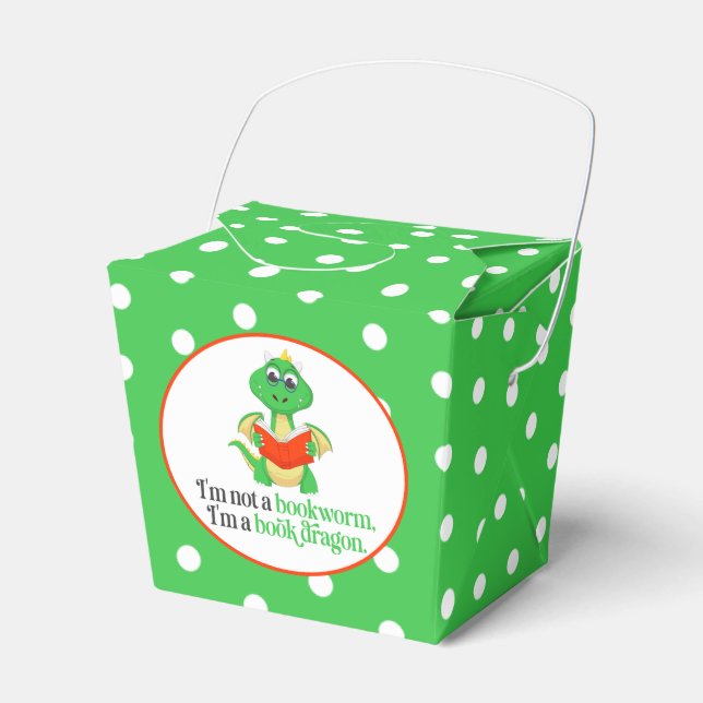 Funny Book Reading - Bookworm Favor Box (Front Side)