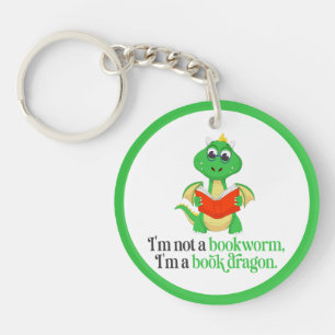 Funny Book Reading - Bookworm Keychain