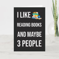Funny Book Reading Cards Humor Reader Bookworm