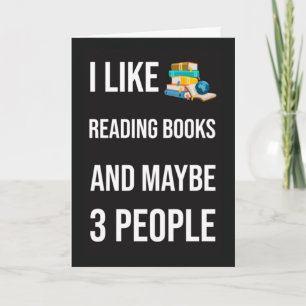 Funny Book Reading Cards Humor Reader Bookworm