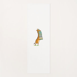 Funny Book Reading Giraffe I Love My Library   Yoga Mat