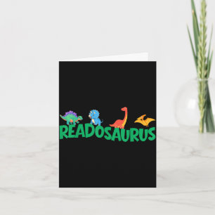 Funny book readosaurus dinosaur books library card