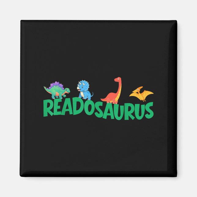 Funny book readosaurus dinosaur books library magnet (Front)