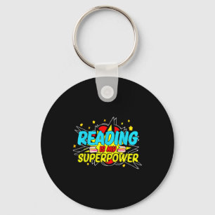 Funny Bookish Nerd Book Addict Design Women's Blac Keychain