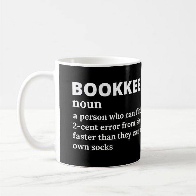 Funny Bookkeeper Definition Coffee Mug (Left)