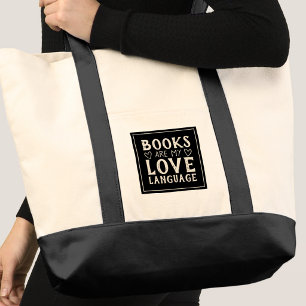 Funny Books Are My Love Language Tote Bag