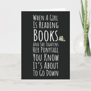 Funny Books Reading Cards For Her Teen Girls Women