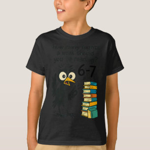 Funny Bookworm 6 7 Meme Design _ Reading Nights Hu T-Shirt