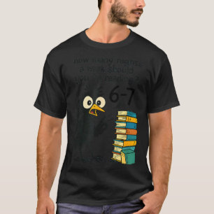 Funny Bookworm 6 7 Meme Design _ Reading Nights Hu T-Shirt