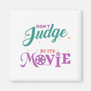 Funny Bookworm - Don't Judge A Book By It's Movie  Magnet