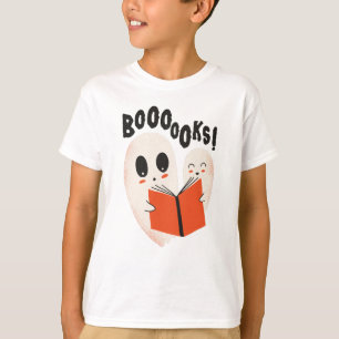 Funny Bookworm Ghost Halloween Costume Boooooks T-Shirt
