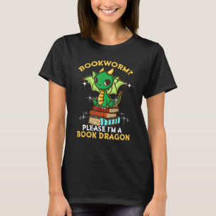 Funny Bookworm Gift For Men Women Book Dragon Read T-Shirt