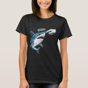 Funny boop shark meme humour nose touch T-Shirt