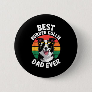 Funny Border Collie Design For Men Dad Border Coll 2 Inch Round Button