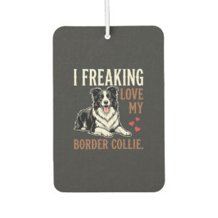 Funny Border Collie Love Dog Air Freshener