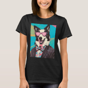Funny Border Collie Wearing Sunglasses For Dog Lov T-Shirt