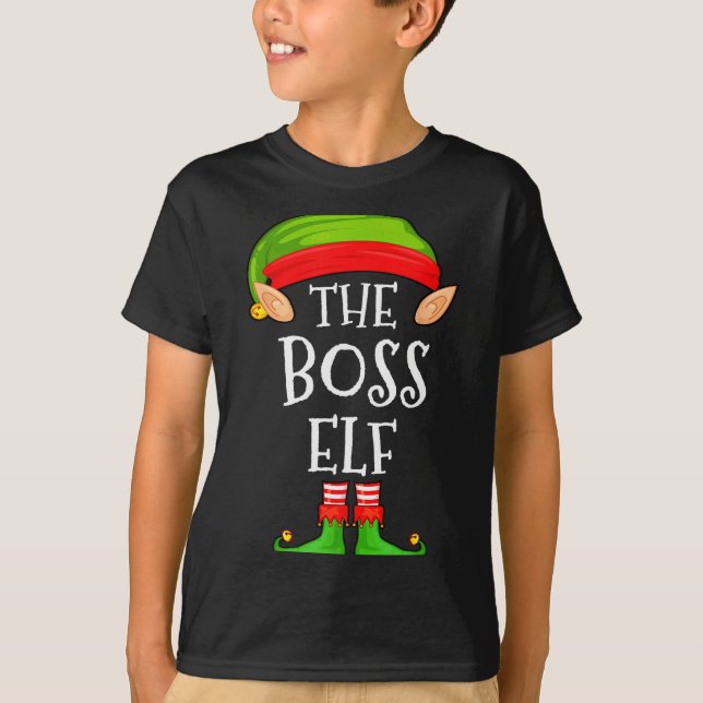 Funny Boss Elf Family Christmas Boss Elf Sweater M (Front)