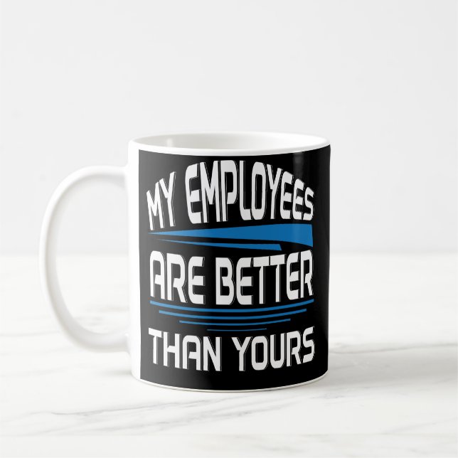 Funny Boss Gag Gift Coffee Mug Bossy's Day Manager (Left)