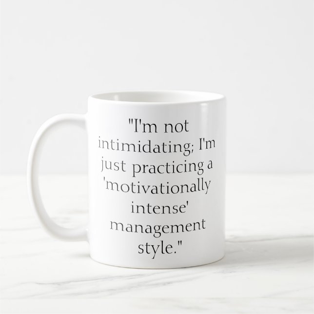 Funny Boss Humour Typography Coffee Mug (Left)