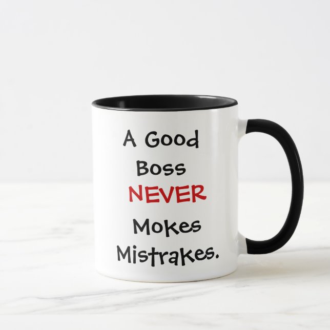 Funny Boss Joke Quote Mug (Right)
