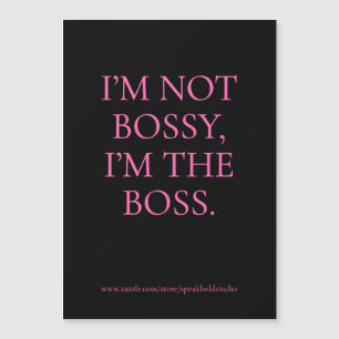 Funny Boss Lady Quote Personalized Magnetic Card