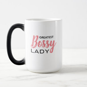 Funny Boss Lady Trendy Typography Colour Changing Magic Mug