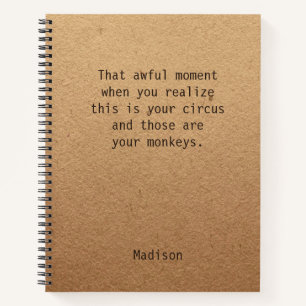 Funny Boss Manager Personalized Notes Office Notebook