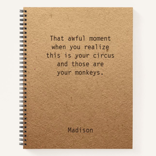 Funny Boss Manager Personalized Notes Office Notebook (Front)