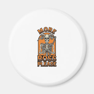 Funny Boss Skeleton Vintage Halloween Shirt_1 Magnet
