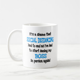 Funny Boss Social Distancing Coffee Mug
