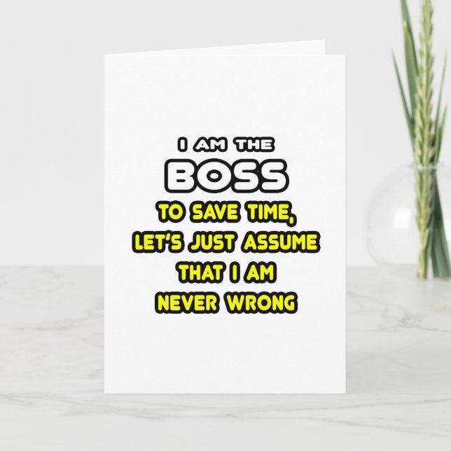 Funny Boss T-Shirts and Gifts Card (Front)