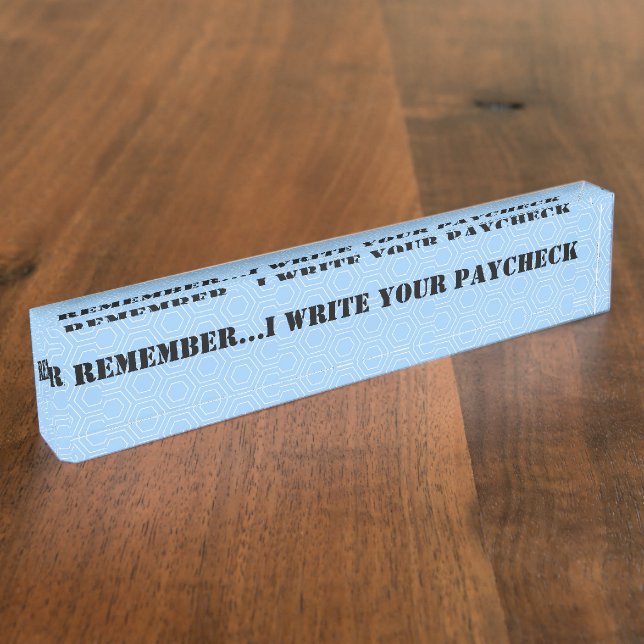 Funny Boss's Customizable Desk Name Plate (Side)